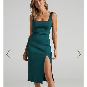 Like New Showpo Mini Love Midi Dress - Square neck split dress